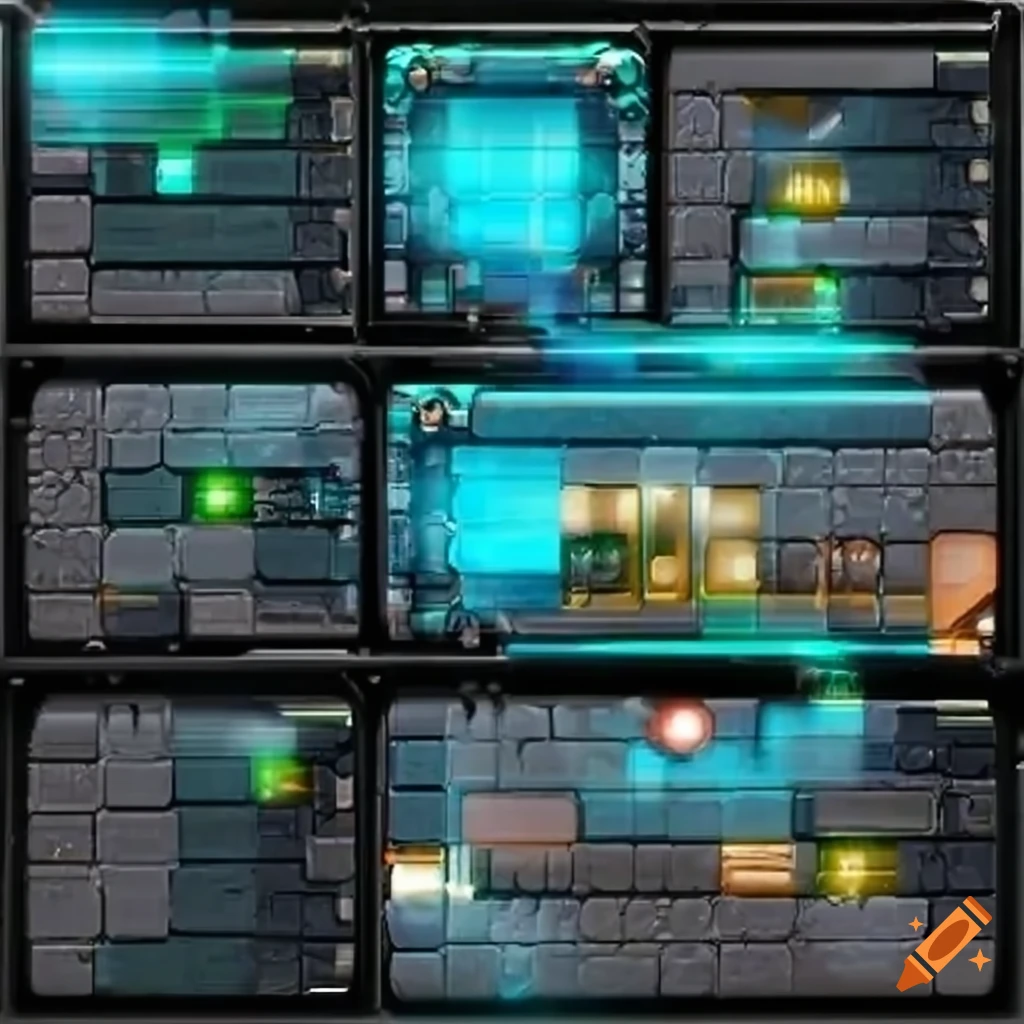 2D tiles for a Metroid game tourian bubble platform