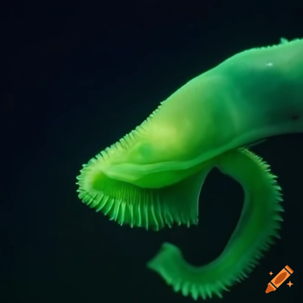 image of an unusual green sea creature
