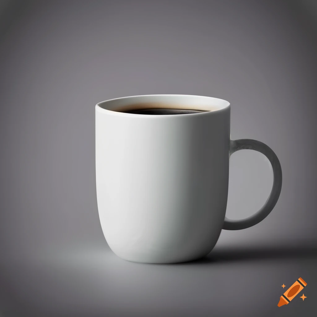 coffee cup on white background for menu design
