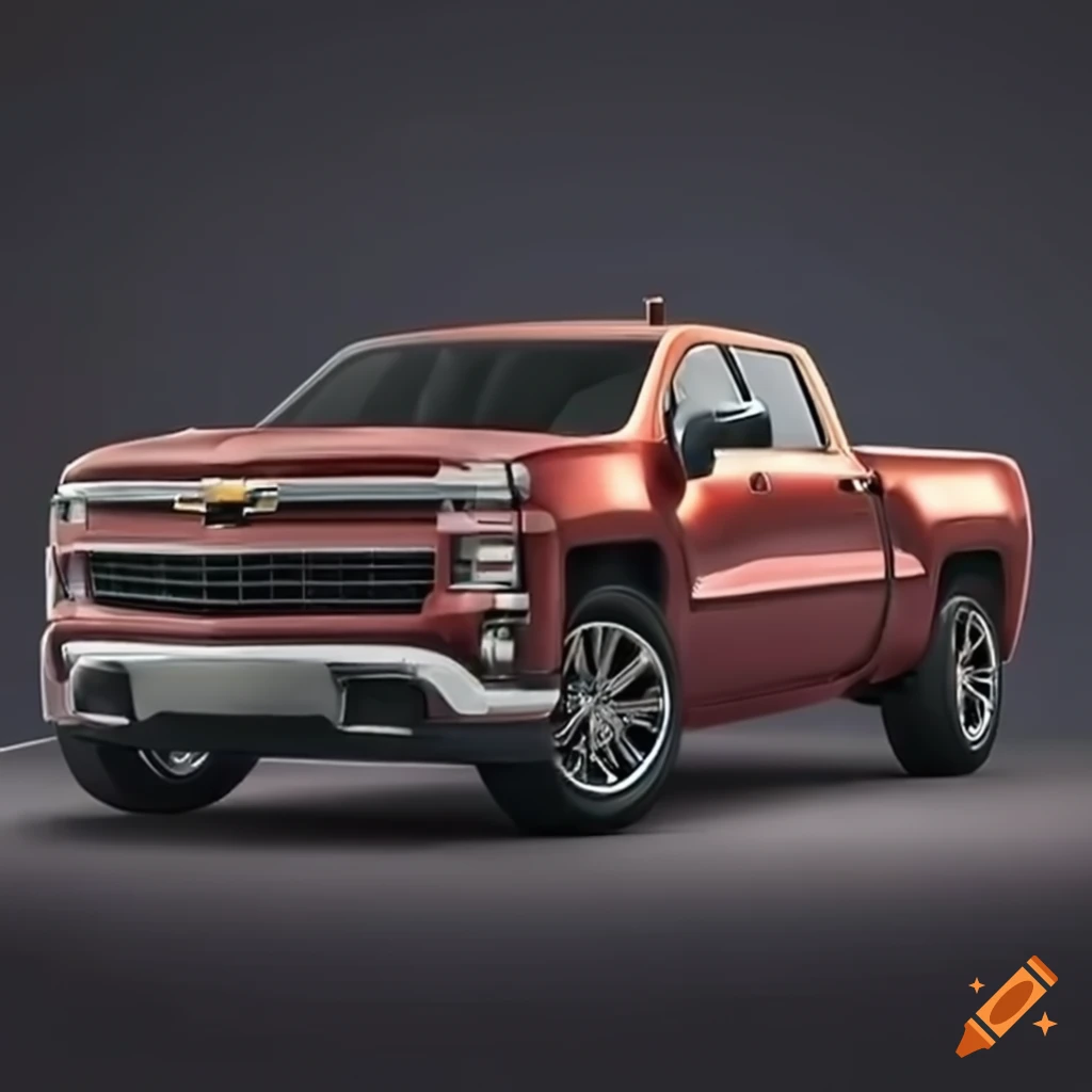 Concept art of a futuristic chevy 1500 truck on Craiyon