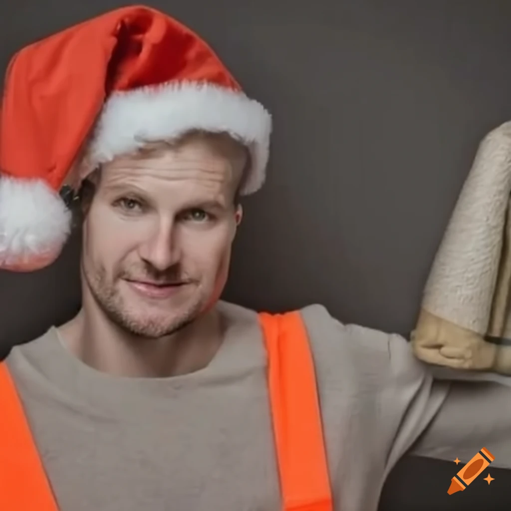 Funny christmas party of construction workers on Craiyon
