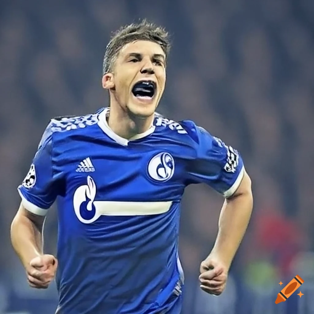 Schalke celebration after winning the champions league on Craiyon