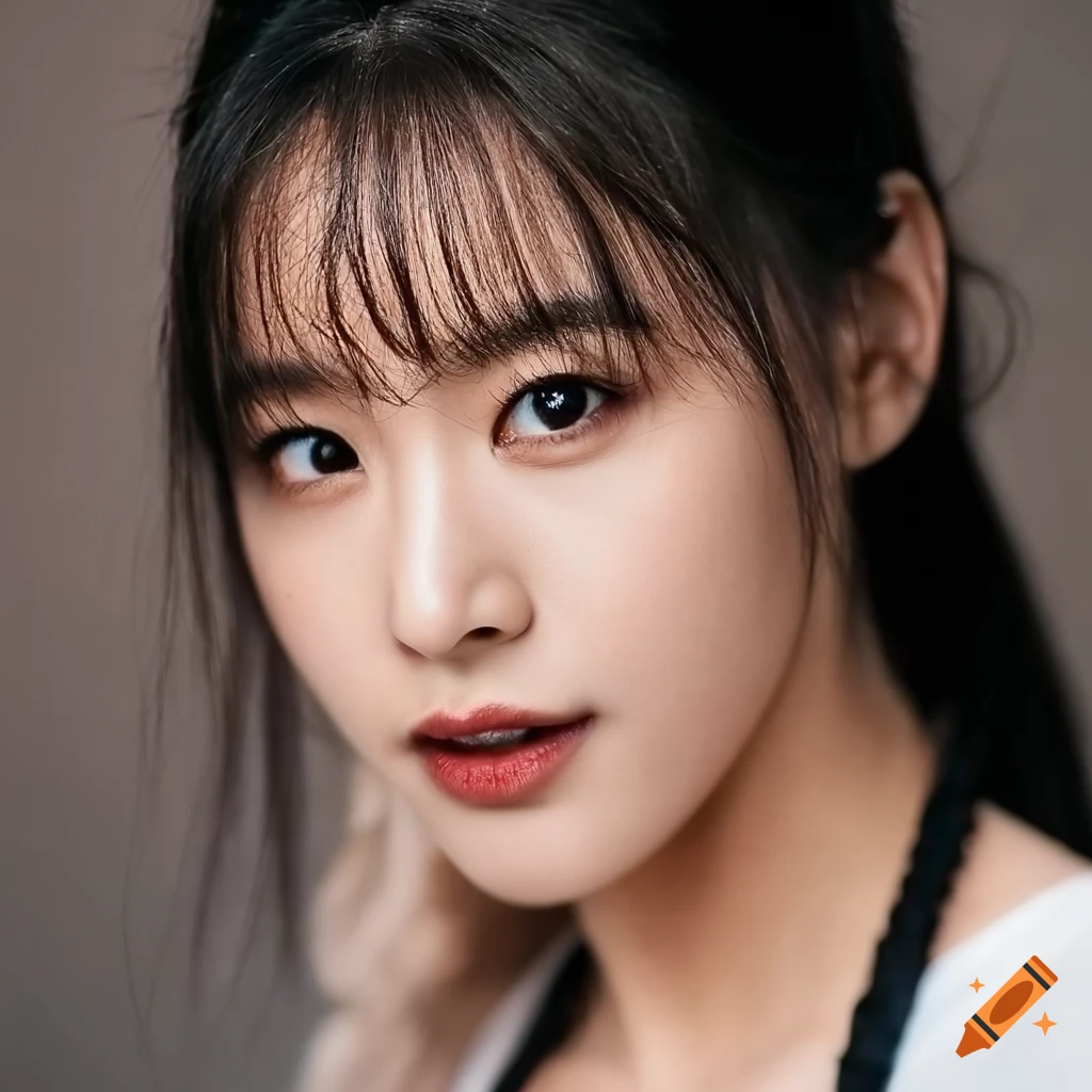 Portrait Of A Cheerful And Captivating Asian Actress With A Black portrait-of-a-cheerful-and-captivating-asian-actress-with-a-black
