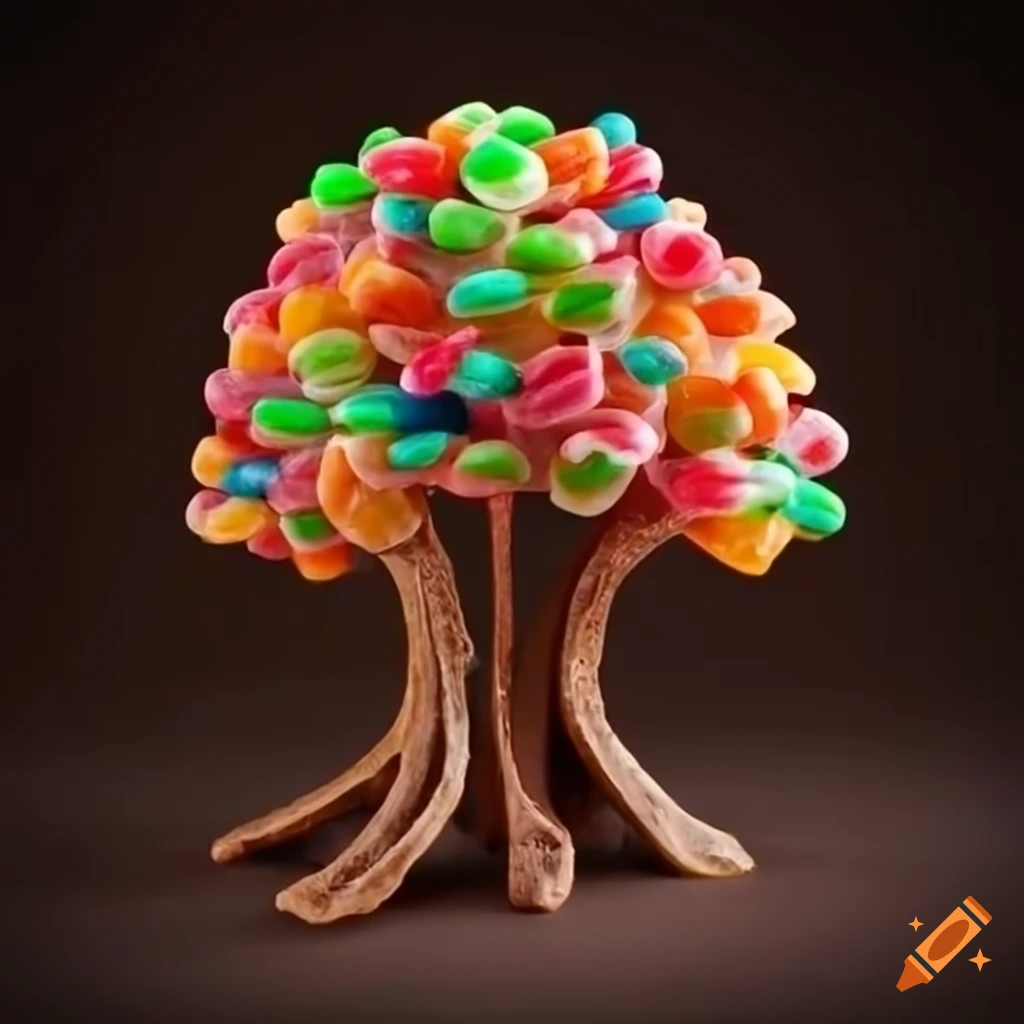 Colorful candy tree on Craiyon