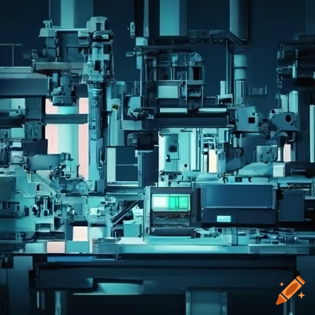 Automated Factory With Machinery At Work On Craiyon