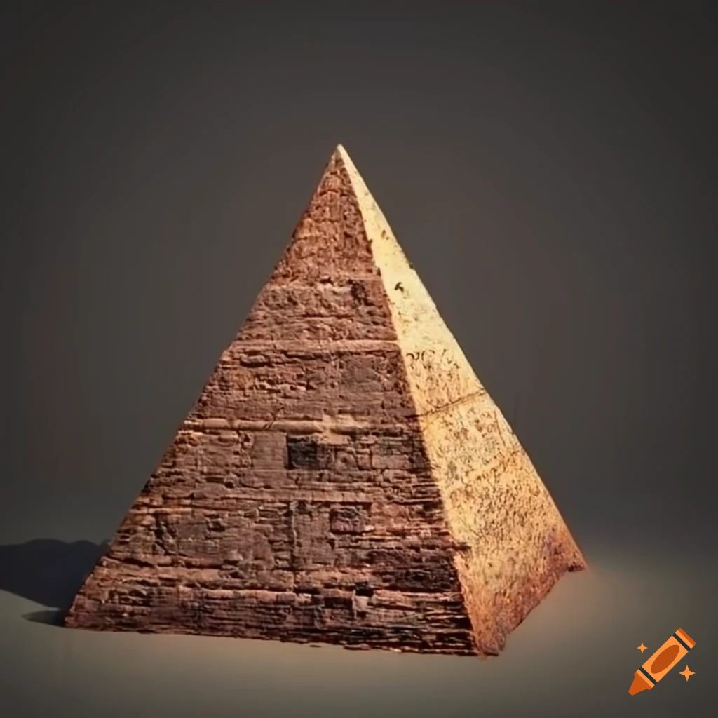 Rusty upside down pyramid sculpture on Craiyon