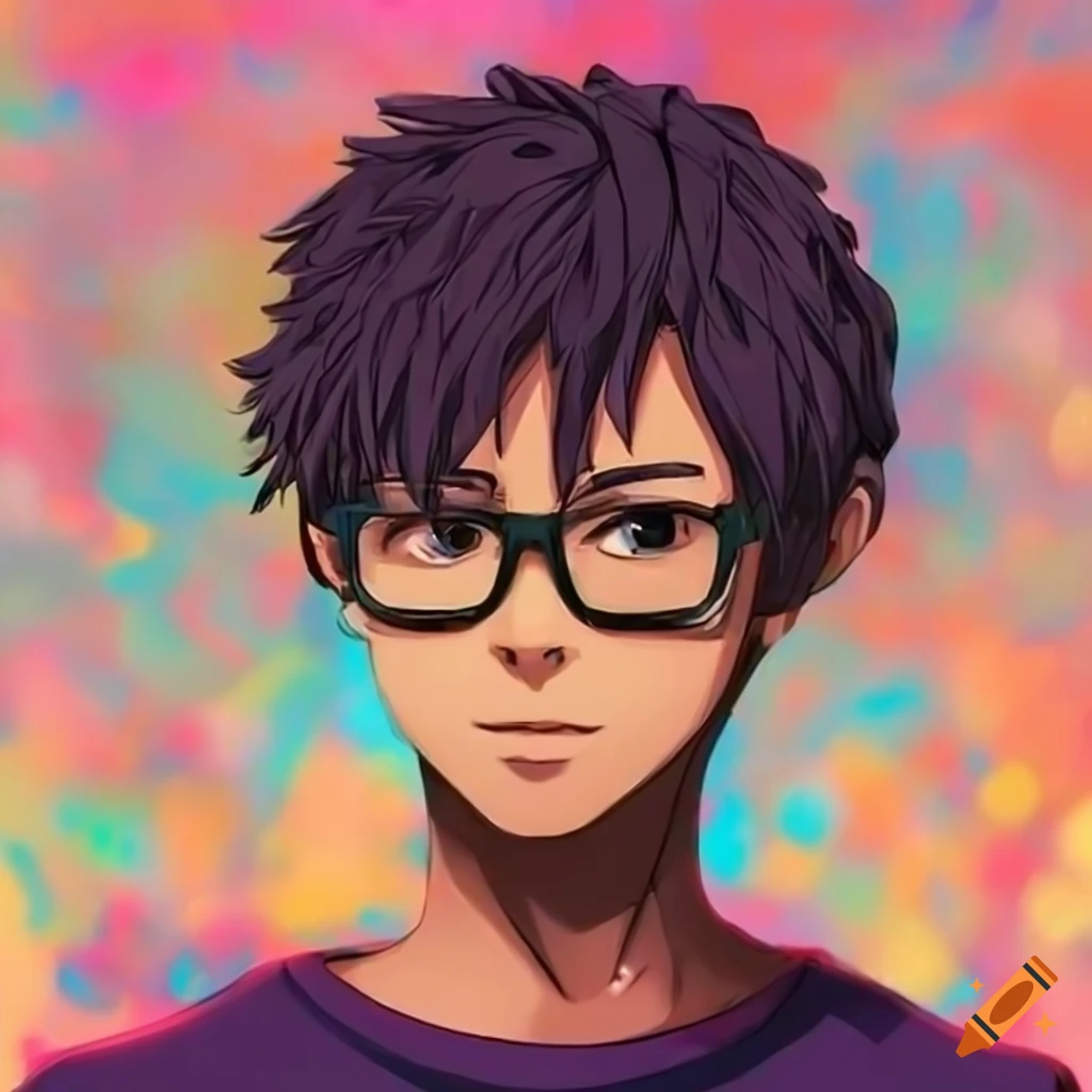 colorful anime-inspired profile picture of a black man