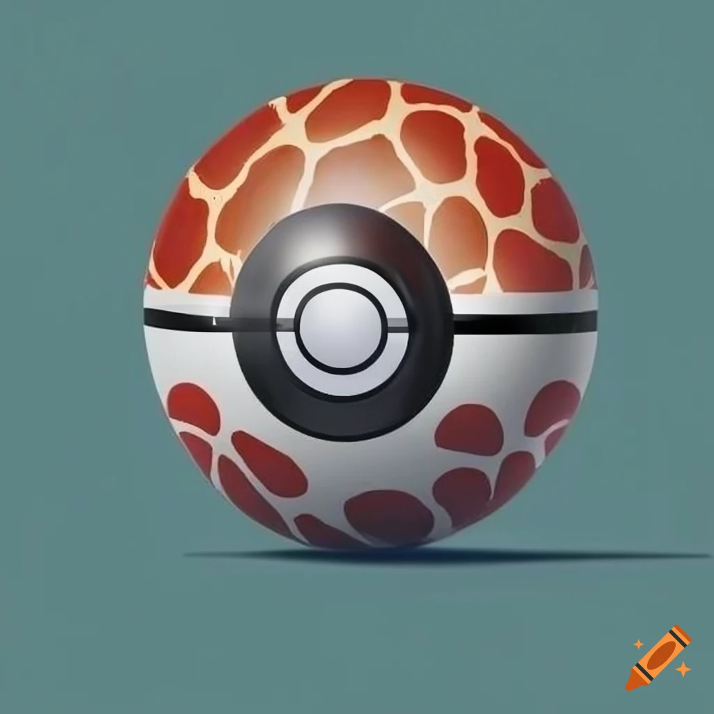 giraffe print pokeball design