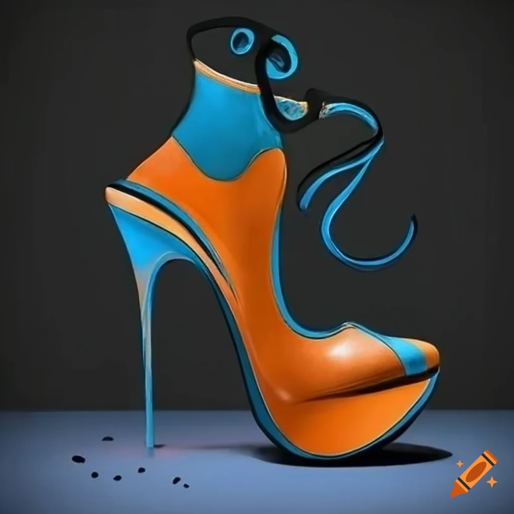 Pretty Black/ Orange Shoes 7 Cm Heels Blocks Good Condition Size39 K | eBay