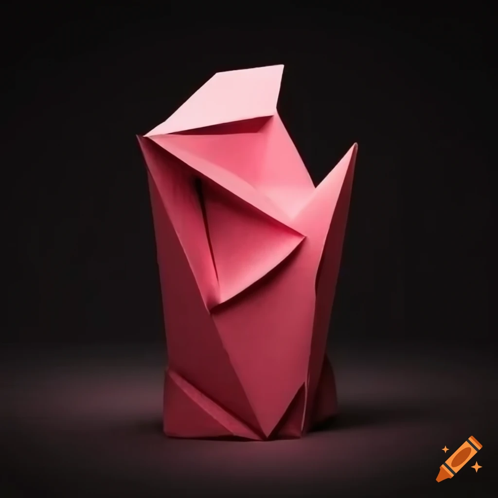 abstract composition of origami in picasso style