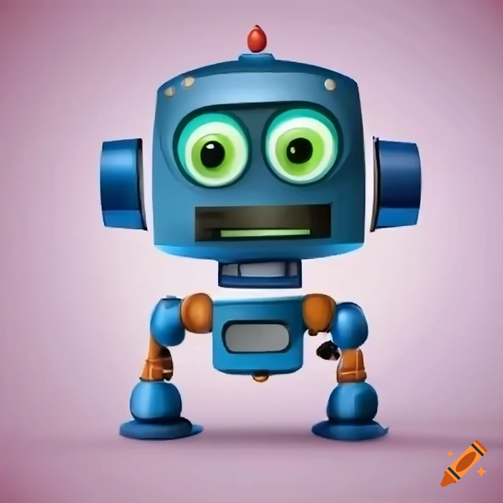 Pixar-style robot illustration