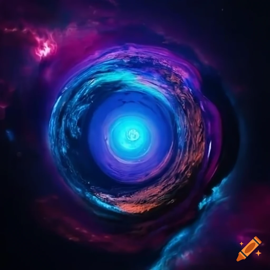 Digital artwork depicting simultaneous space exploration
