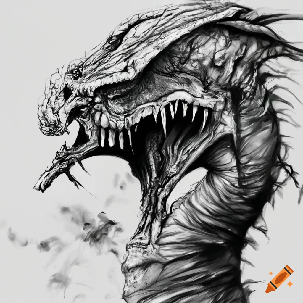 illustration of the dying jabberwock
