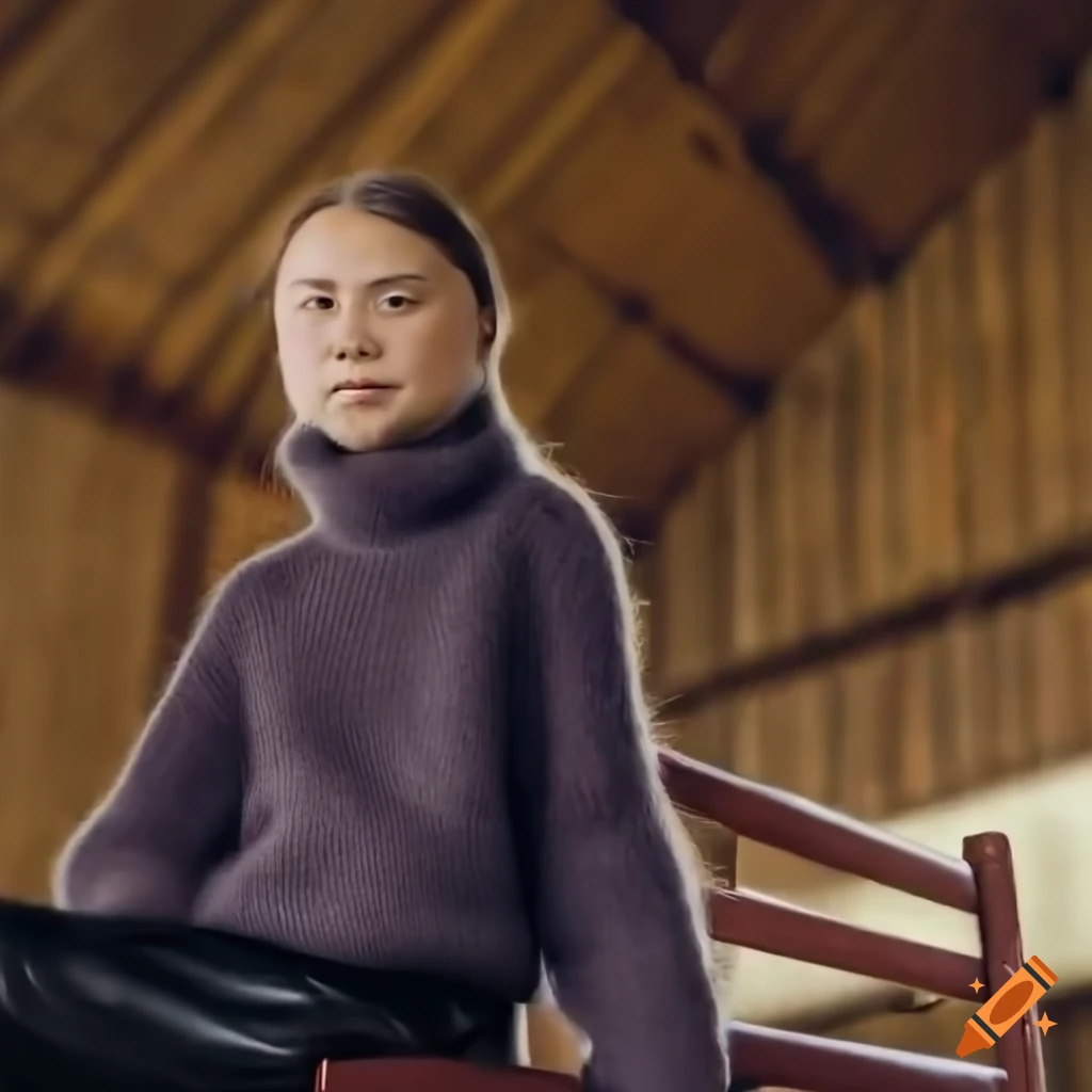 portrait of a young woman in stylish pink sweater and leather trousers