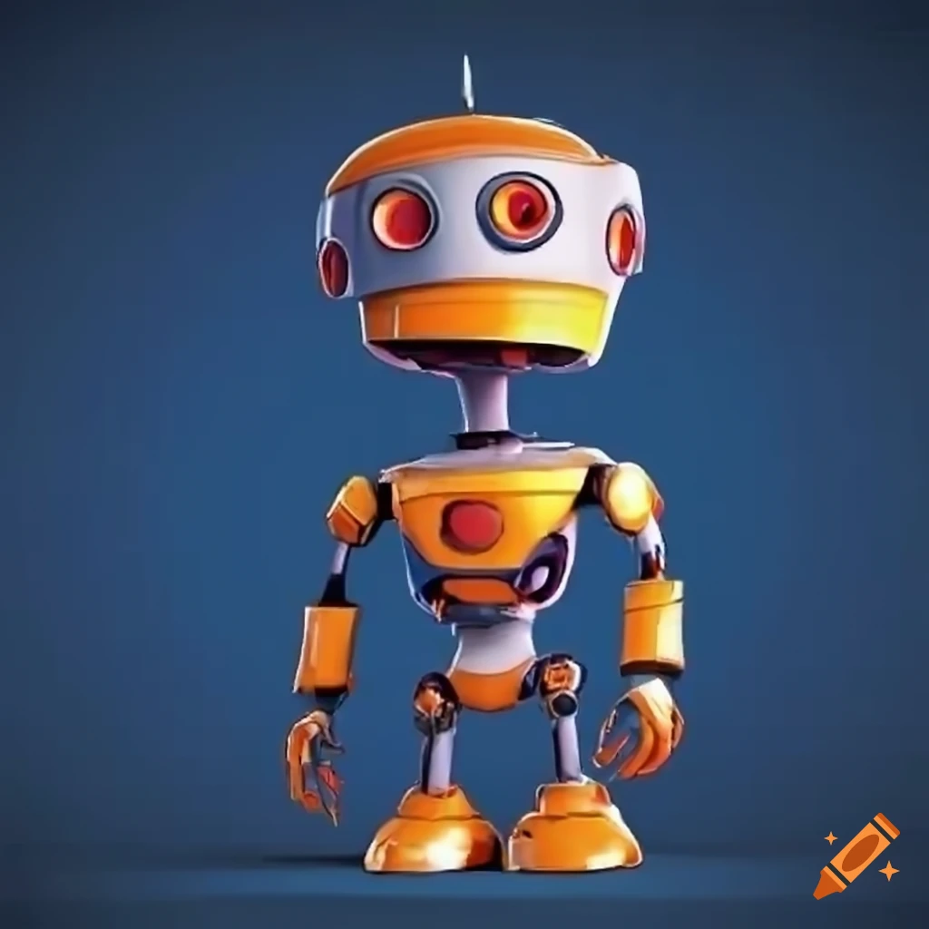 stylish Pixar-inspired 3D robot