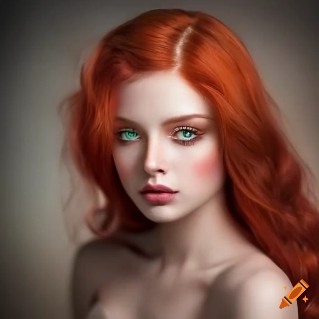 Image Of A Beautiful Red Haired Superhero With Blue Eyes On Craiyon