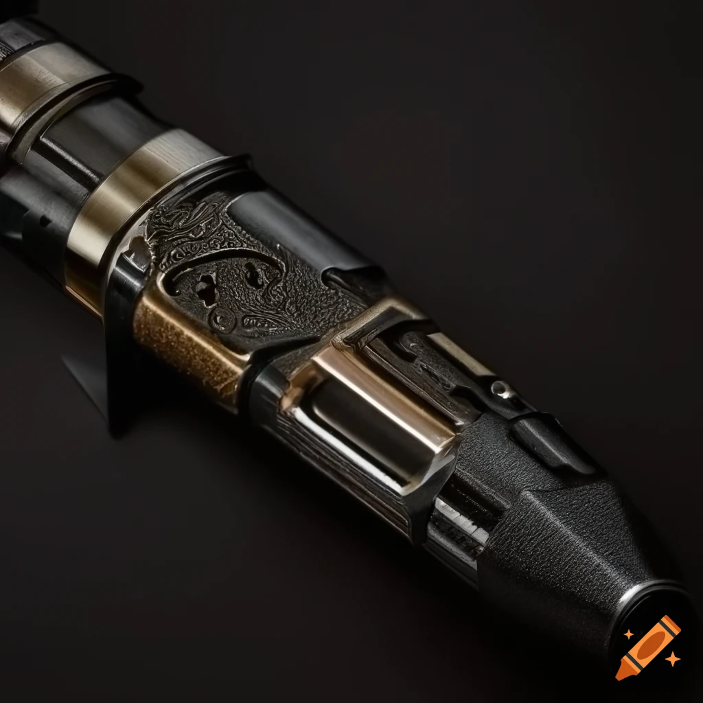 3d model of star wars se-44c blaster pistol with pearl grips and gold  accents on Craiyon