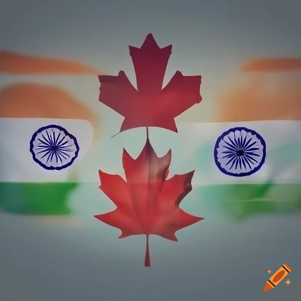 Canada And India Flags Combined On Craiyon