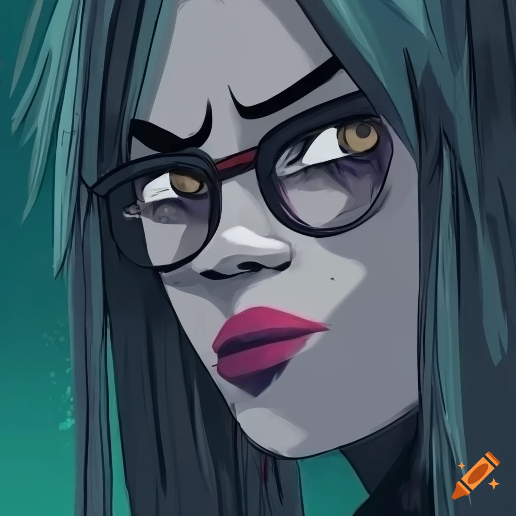 illustration-of-a-young-woman-in-gorillaz-style-on-craiyon