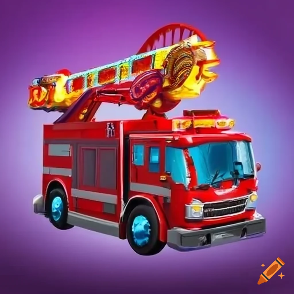funfair-with-firemen-vehicles-on-craiyon
