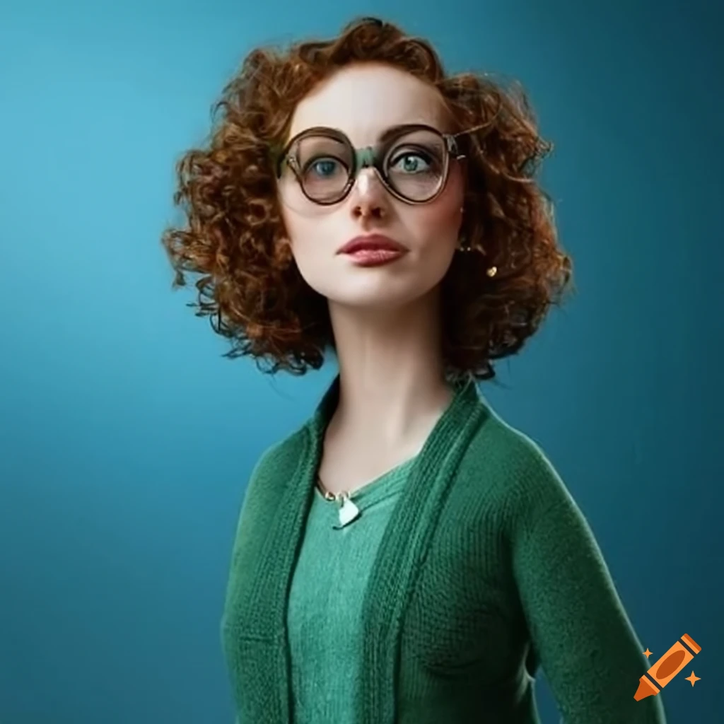 Portrait of a stylish scottish woman in glasses