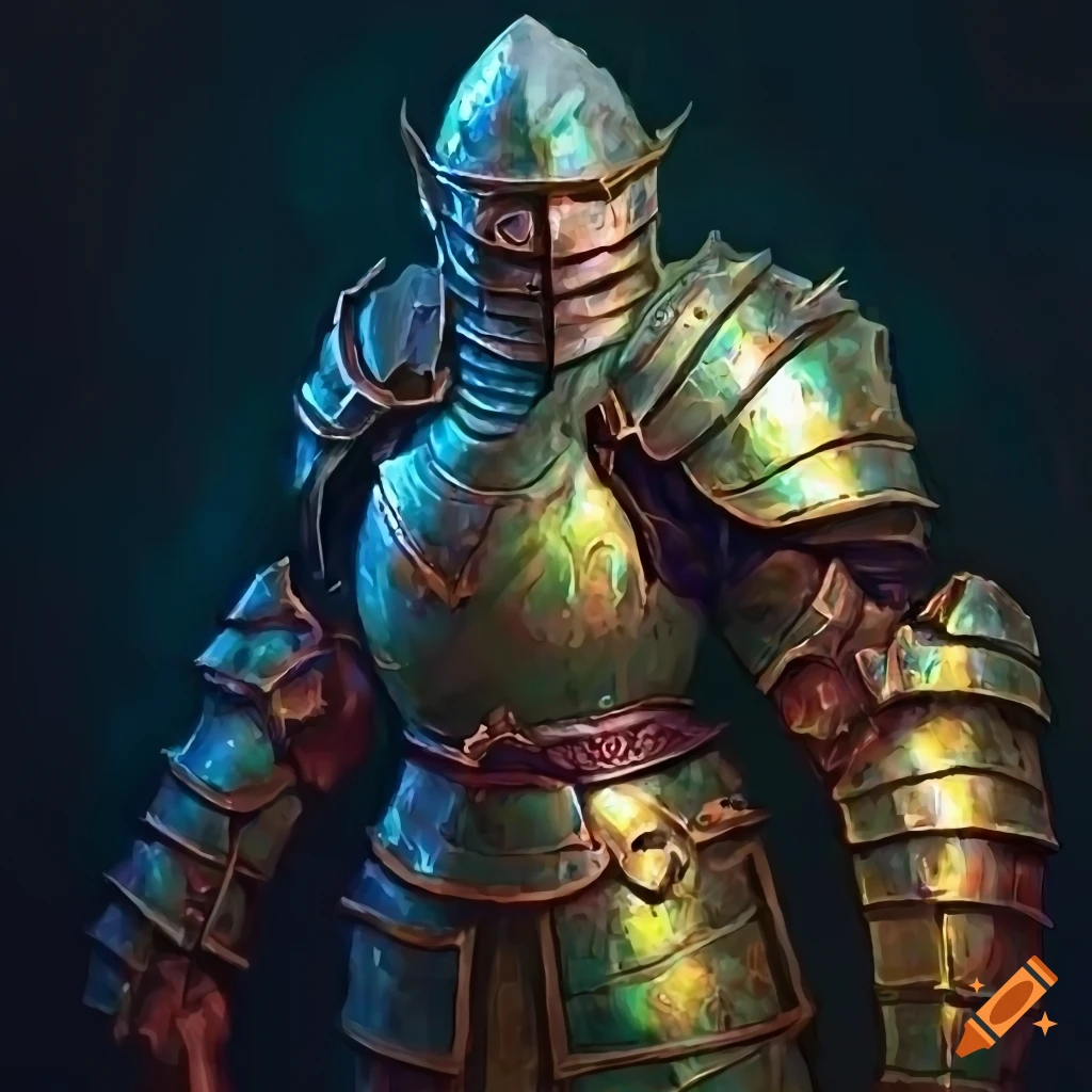 Diamond armor set on Craiyon