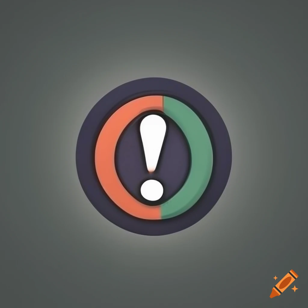 Bold Circular Logo With An Exclamation Mark On Craiyon