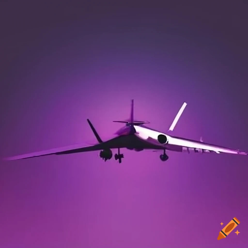 Purple logo with a plane design