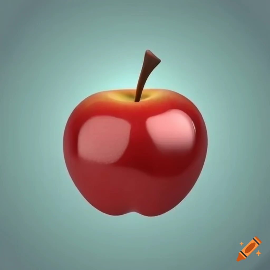 3d Red Apple Emoji On Craiyon