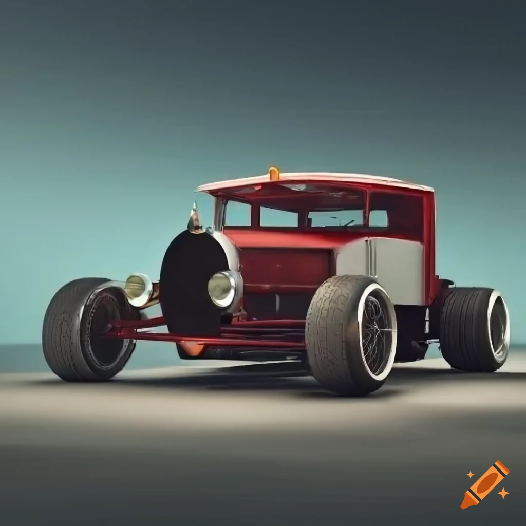 highly detailed vintage Bugatti truck with wide racing wheels