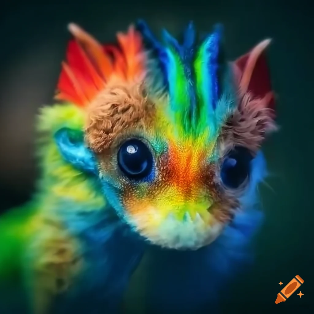 Cute Baby Dragon With Rainbow Fur And Wings On Craiyon Cute Baby Dragon With Rainbow Fur And Wings On Craiyon