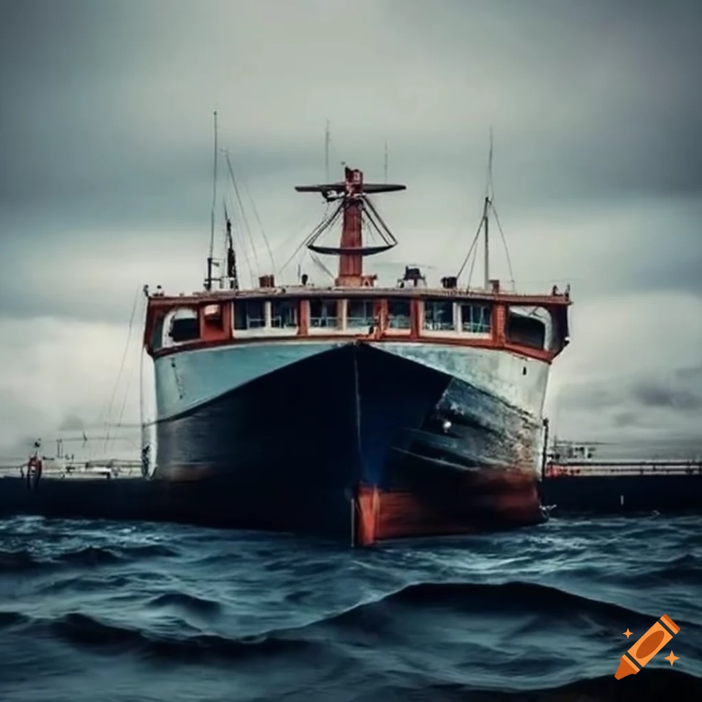 industrial boat docked at the port