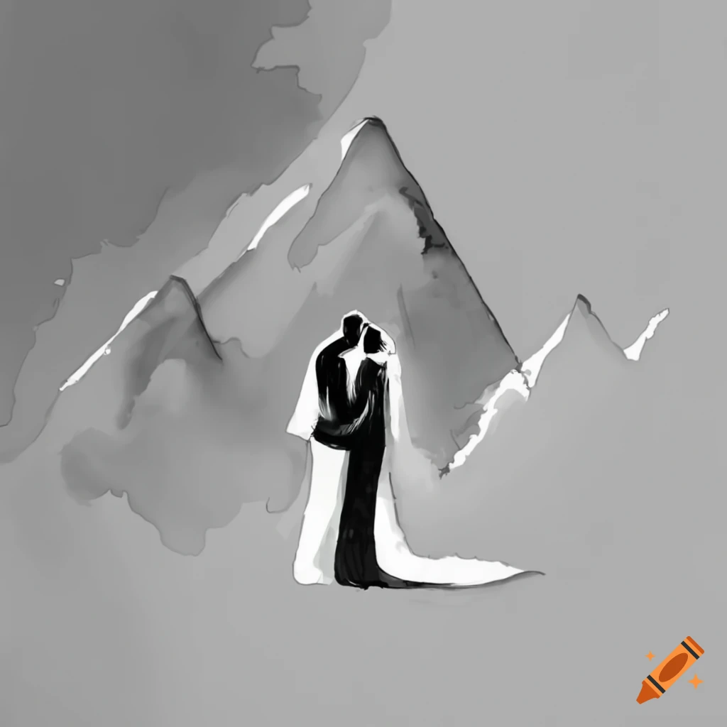 image of a marriage proposal in the mountains