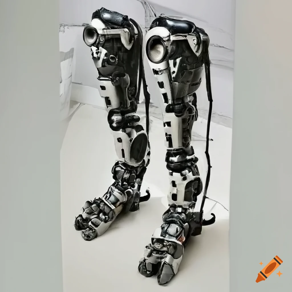Image of a realistic robotic leg