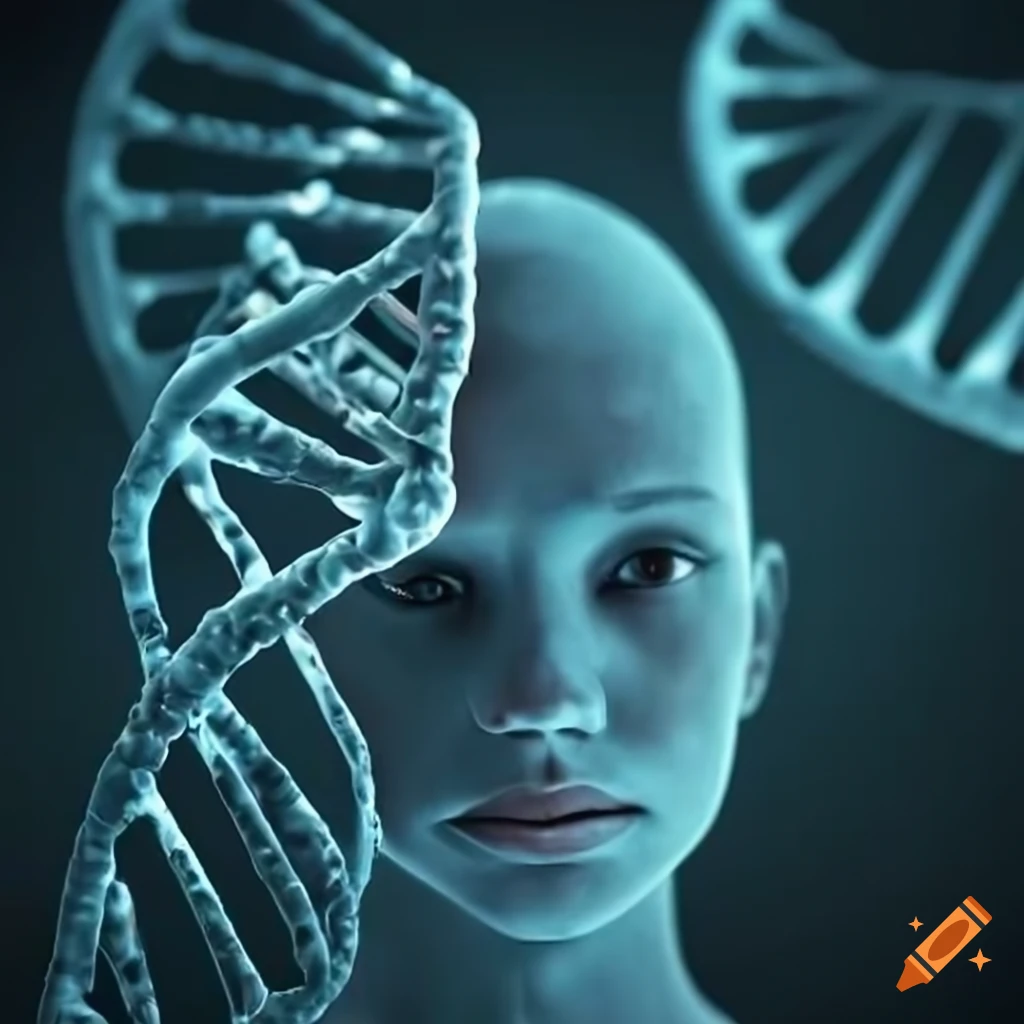 abstract representation of DNA strands