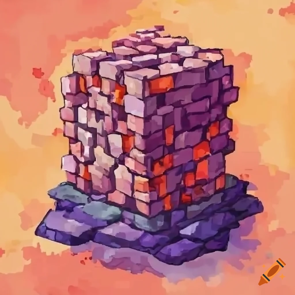 Netherack mining for nether bricks on Craiyon