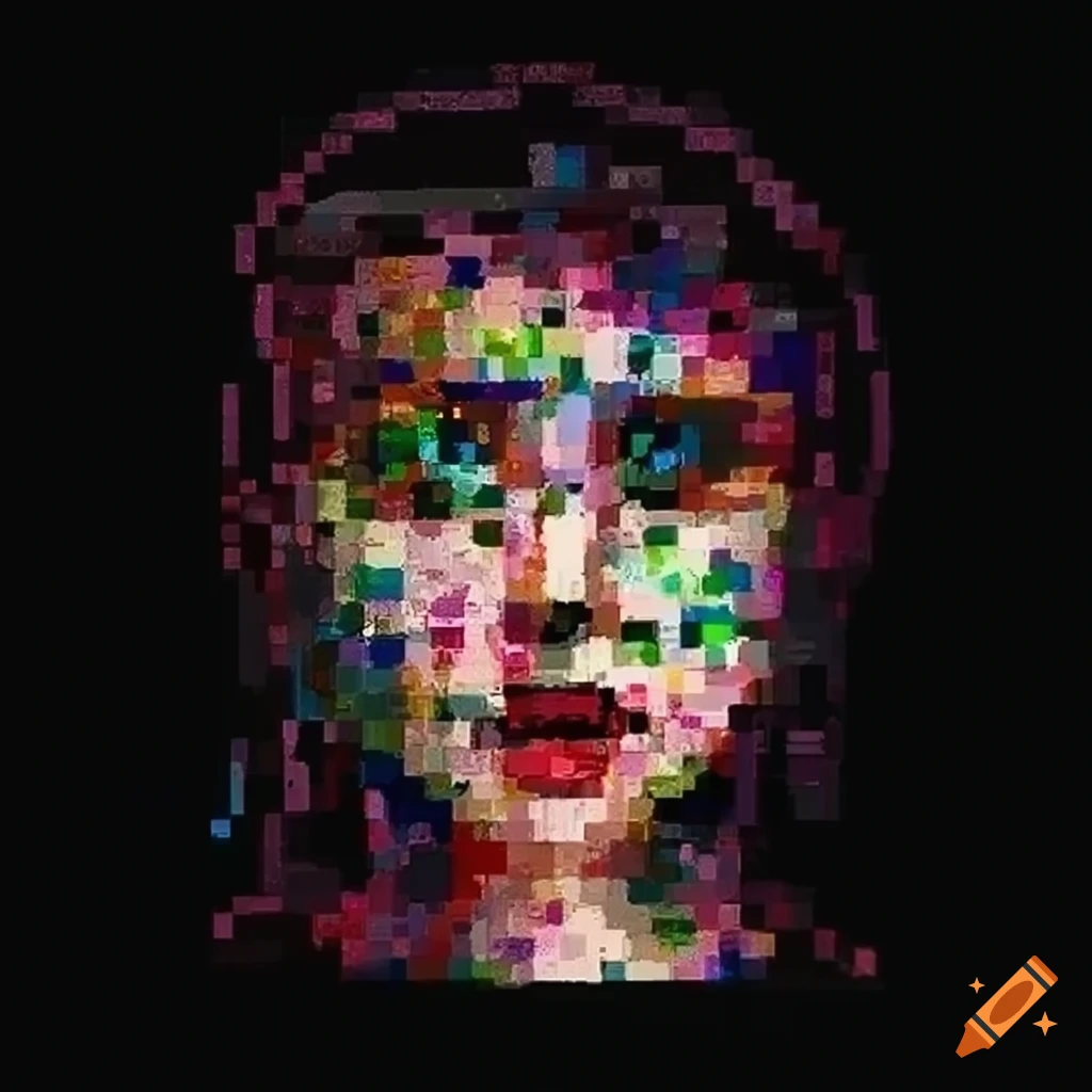Abstract pixel art on Craiyon