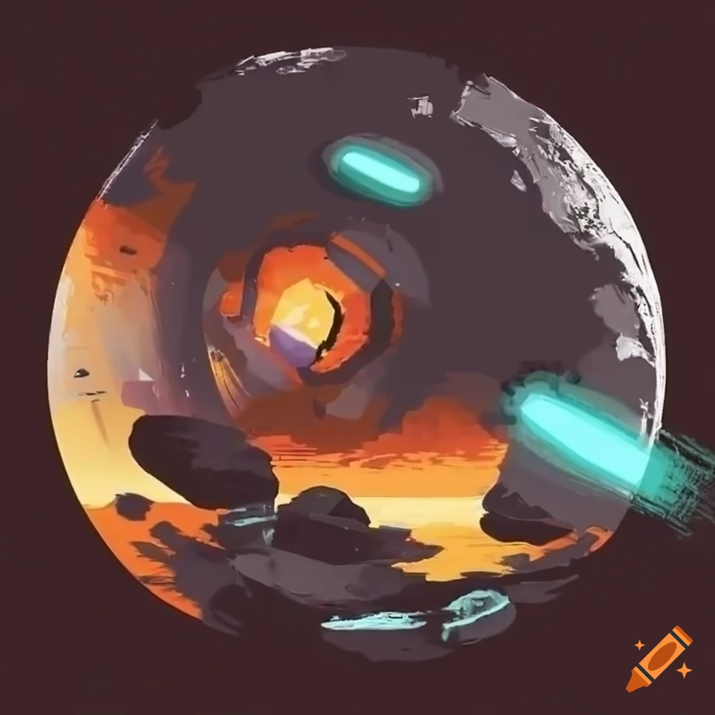 sci-fi image of an asteroid shipyard