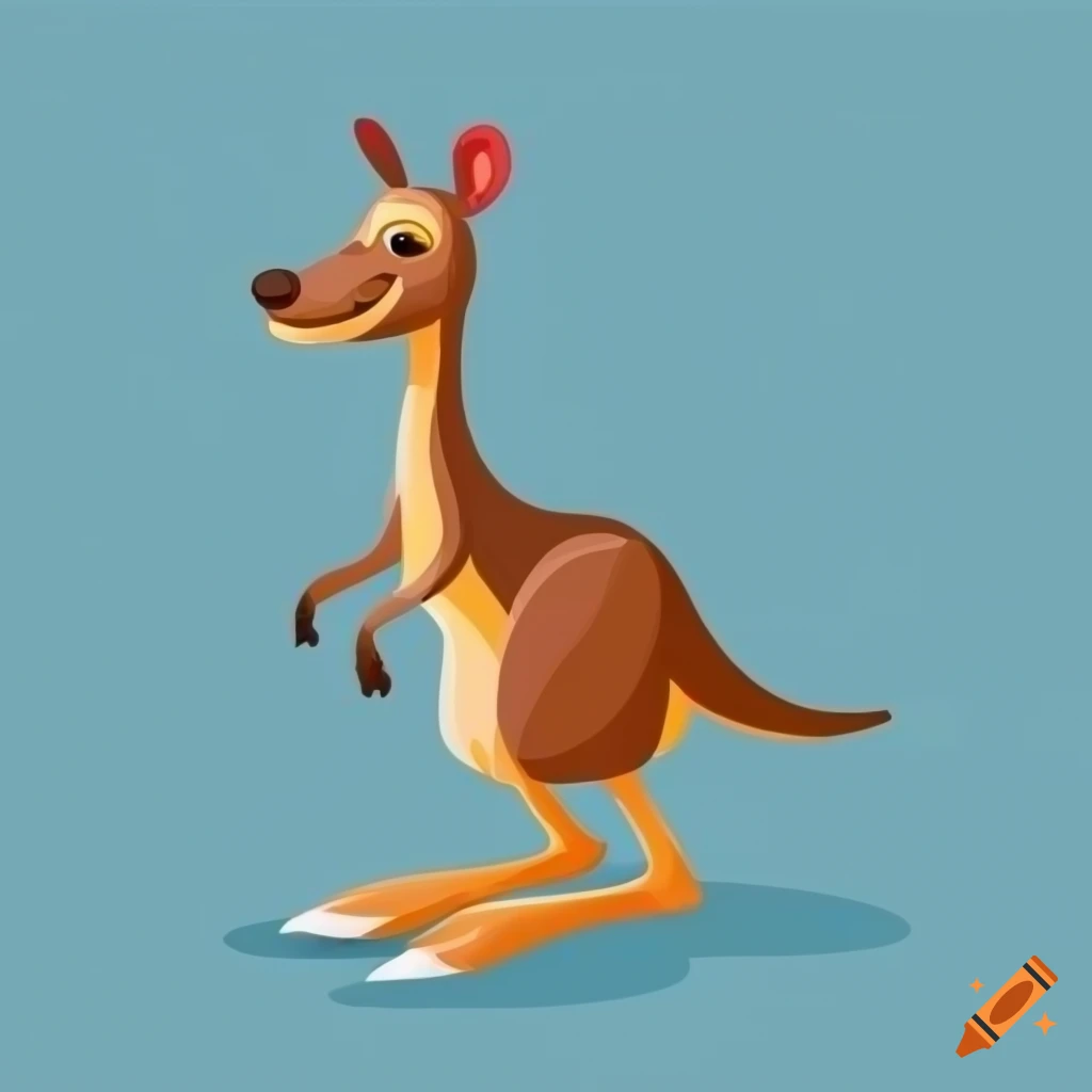 Vector Illustration Of A Kangaroo For Kids
