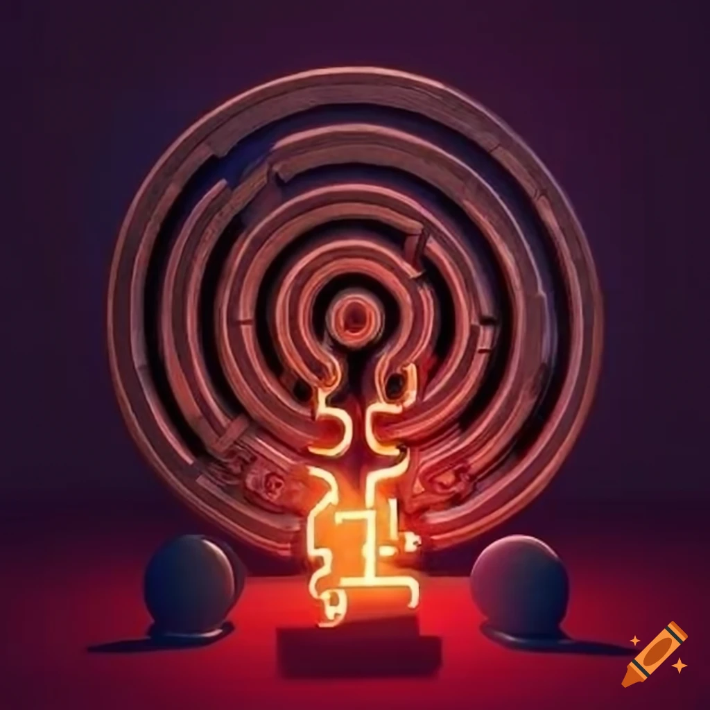 artwork representing a capitalism labyrinth