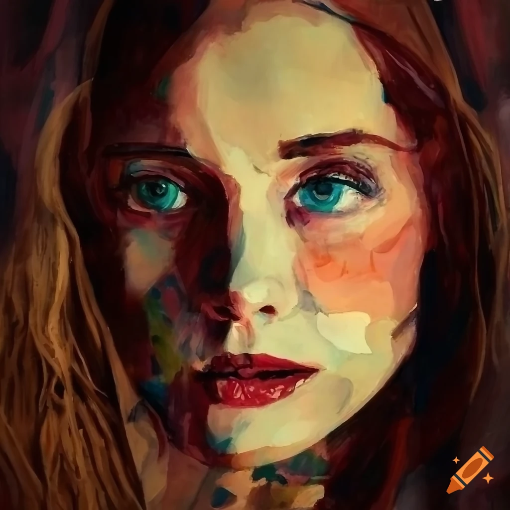 colorful pop art portrait painting