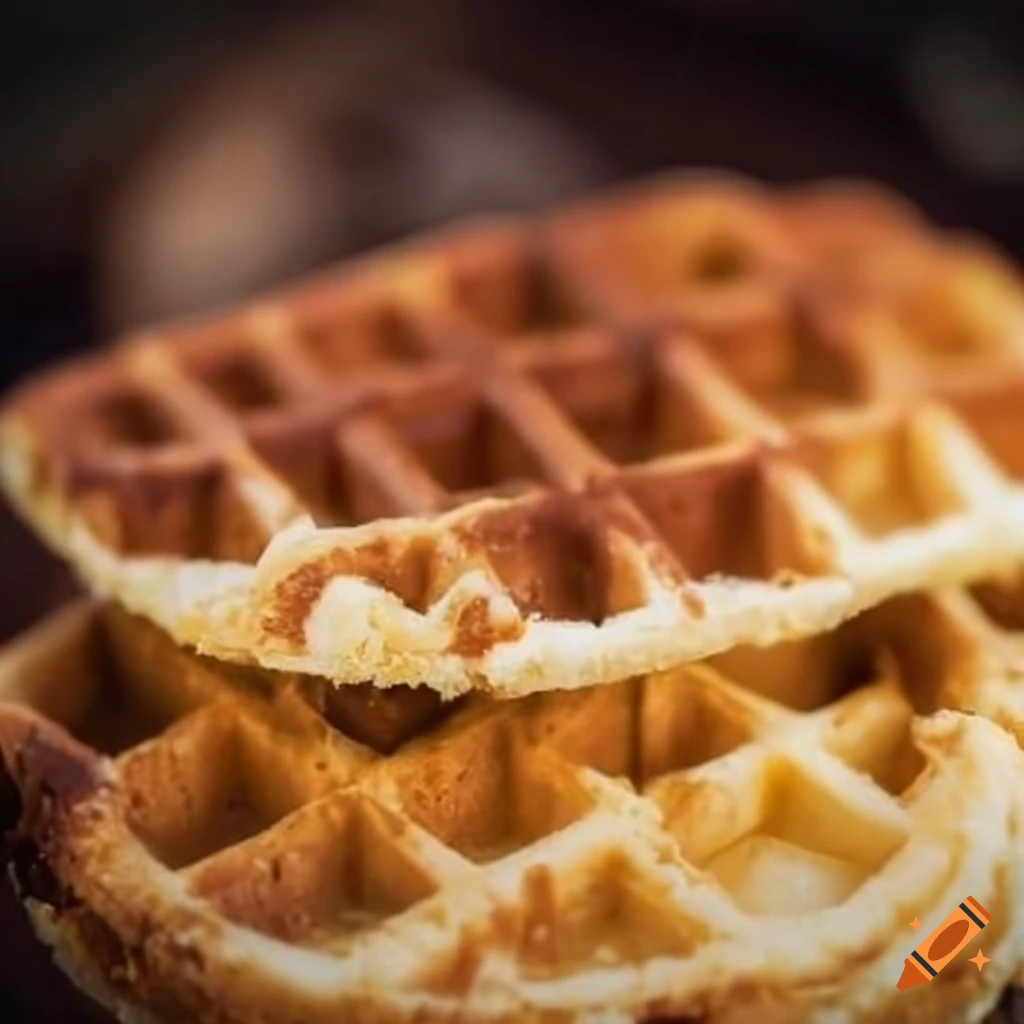 Stack of pancakes and waffles on Craiyon