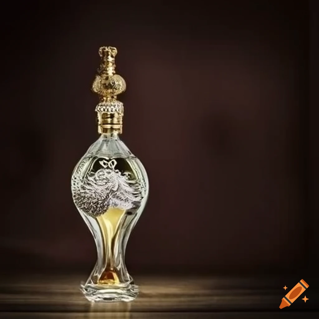 perfume bottle with gryphon head design