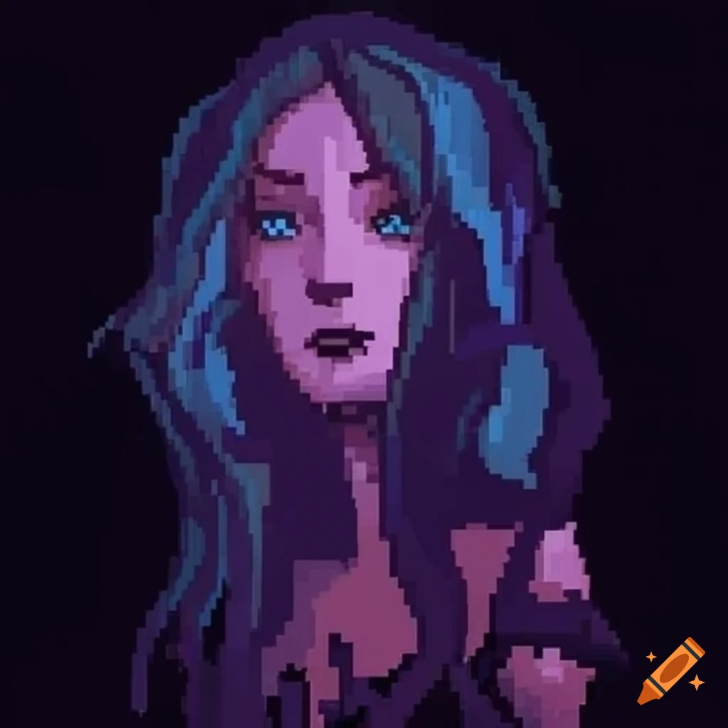 Pixel art of a skilled character on Craiyon