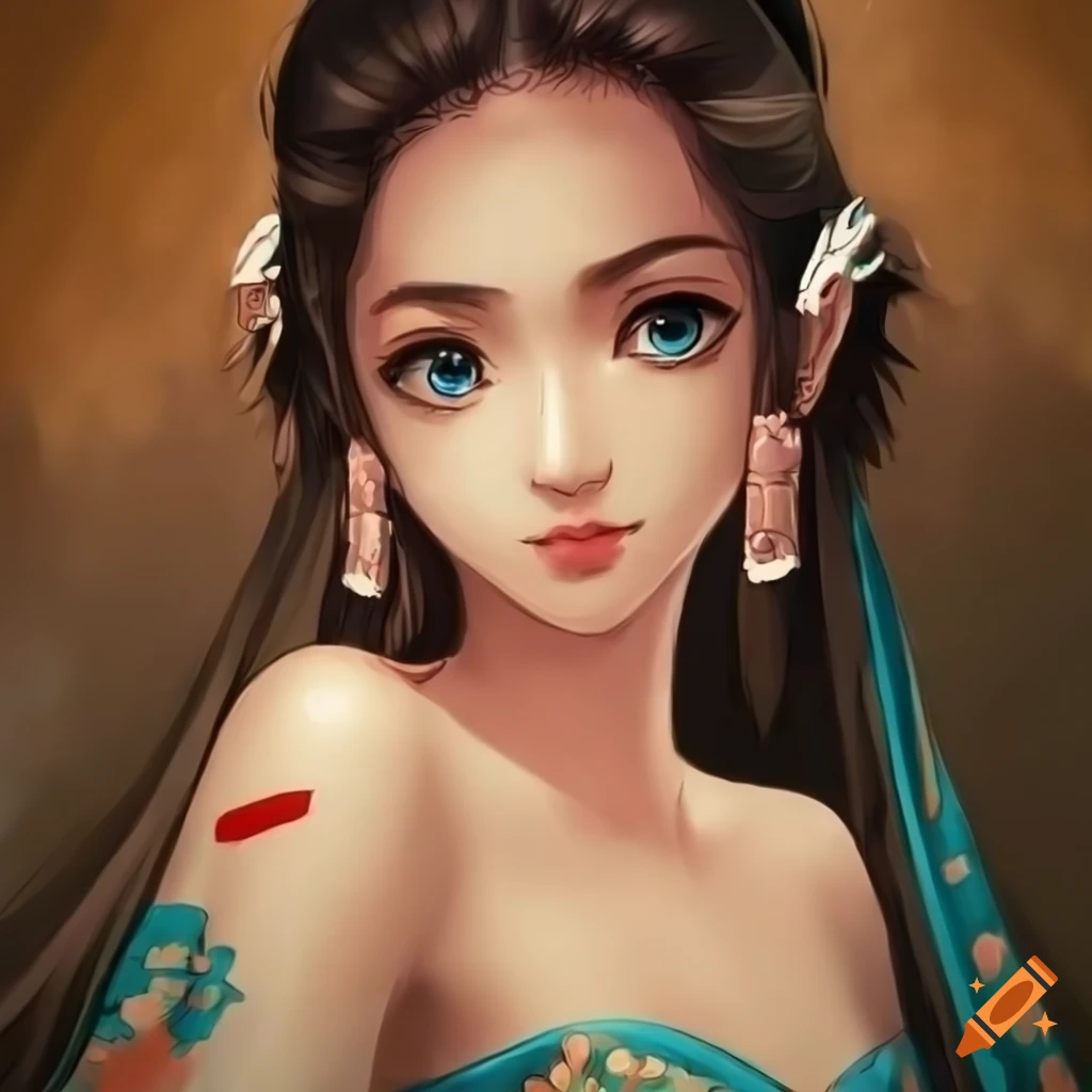 filipino anime illustration with traditional clothing
