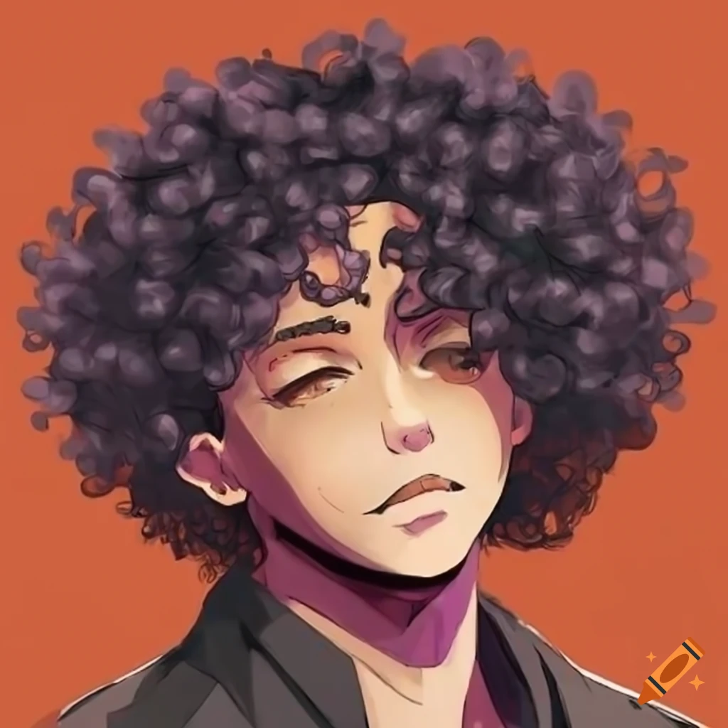 anime-style drawing of a young biracial villain