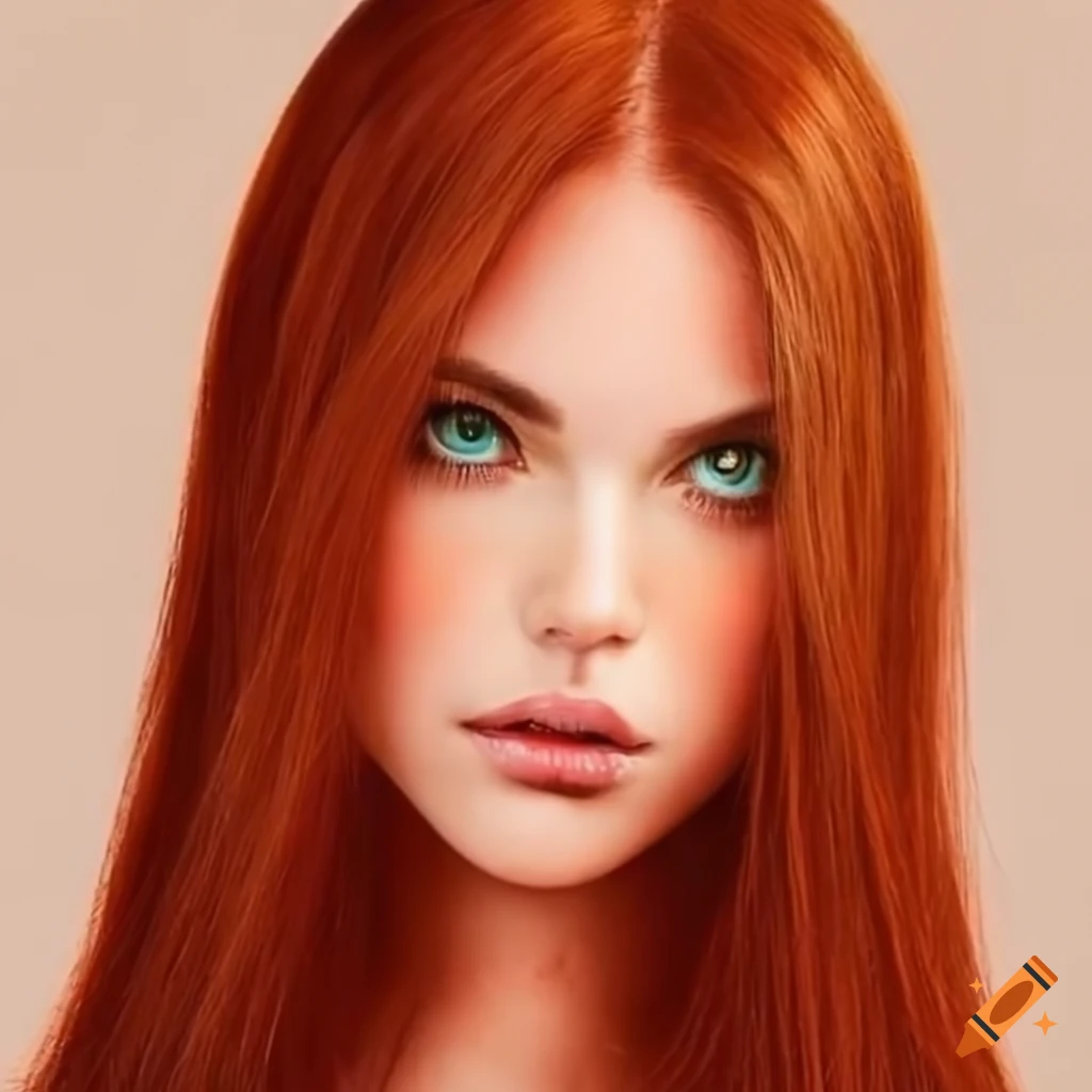 Portrait Of Thalia Starfly With Red Hair And Green Eyes On Craiyon