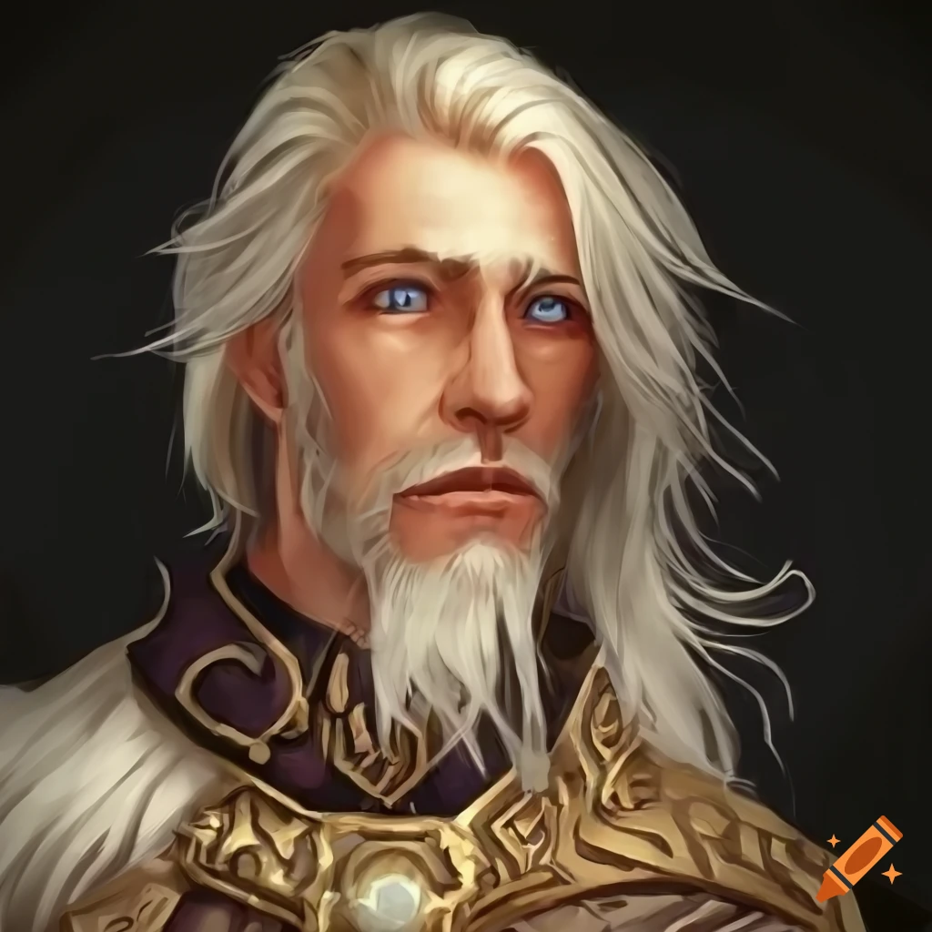 Fantasy character with blonde hair, blue eyes, and sun-kissed skin on ...