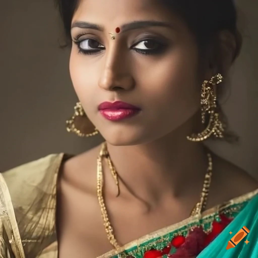 Pretty Indian Female Model Looking At The Camera While Posing And Wearing A  Red Saree Clothes In The Studio Stock Photo, Picture and Royalty Free  Image. Image 57130354.