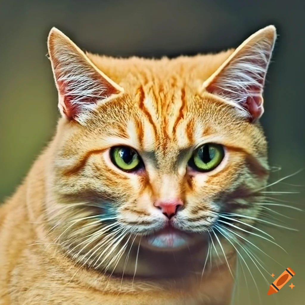 portrait of a yellow cat